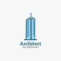 ilustración de diseño de vector de logotipo de arquitecto