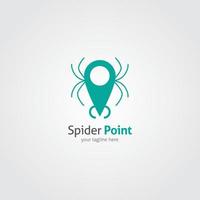 Ilustración de diseño de vector de logotipo de araña