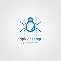 Ilustración de diseño de vector de logotipo de araña