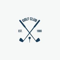 Ilustración de diseño de vector de logotipo de golf