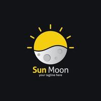 ilustración de diseño de vector de logotipo de luna