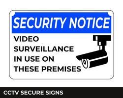 Cctv, Alarm, Monitored And 24 Hour Video Camera Surveillance Sign In Vector, Easy To Use And Print Design Templates vector