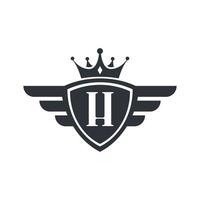 Letter H Royal Sport Victory Emblem Logo Design Inspiration vector