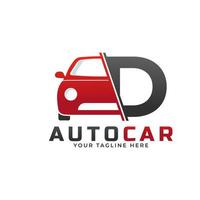 Letter D with Car Maintenance Vector. Concept Automotive Logo Design of Sports Vehicle. vector