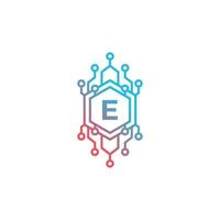 Technology Initial Letter E Logo Design Template Element. vector