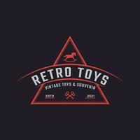 clásico vintage retro etiqueta insignia juguetes e inspiración en el diseño del logotipo de recuerdo vector