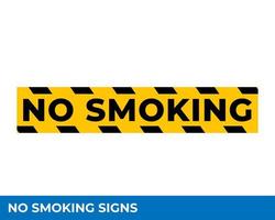 Warning No Smoking Area Signs In Vector, Easy To Use And Print Design Templates vector