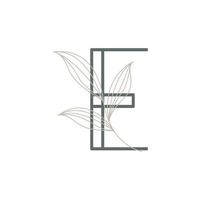 Initial Letter E Floral and Botanical Logo. Nature Leaf Feminine for Beauty Salon, Massage, Cosmetics or Spa Icon Symbol vector