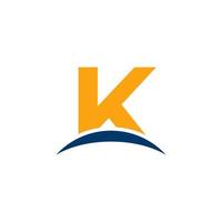 Initial Letter K Horizon Logo Design Template. Eps10 Vector