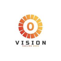 vision Number 0 Logo Design Template Element vector