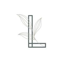 Initial Letter L Floral and Botanical Logo. Nature Leaf Feminine for Beauty Salon, Massage, Cosmetics or Spa Icon Symbol vector