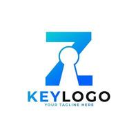 Initial Letter Z Keyhole Logo Icon.  Logo Protection Symbol Vector Logo Design