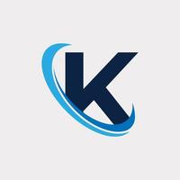 Initial Letter K Tech Logo Design Template Element.  Eps10 Vector