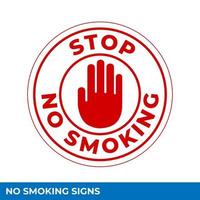 Warning No Smoking Area Signs In Vector, Easy To Use And Print Design Templates vector