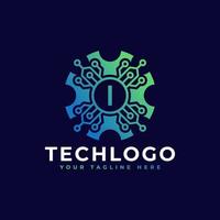 Technology Initial Letter I Logo Design Template Element. vector