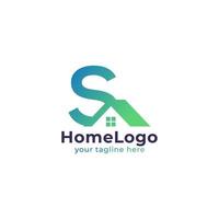 diseño del logotipo de la letra inmobiliaria s. utilizable para el logotipo del edificio de arquitectura de construcción. elemento de plantilla de ideas de diseño de logotipo de vector plano. eps10 vector