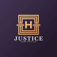 Law Firm Letter H Logo Design Template Element vector