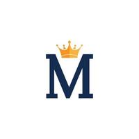 Initial Letter M with Crown Logo Branding Identity Logo Design Template vector