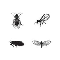 Cicada logo vector icon template