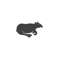 Tapir logo vector template illustration