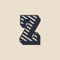 Letter Z Retro Vintage Hipster Vector Logo Design Template Inspiration