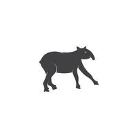 Tapir logo vector template illustration