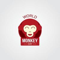 ilustración de diseño de vector de día mundial del mono