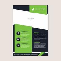 diseño de volante de folleto de informe anual de negocios corporativos. presentación de la portada del folleto vector