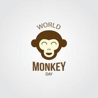 ilustración de diseño de vector de día mundial del mono