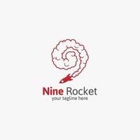 Rocket logo vector design illustration