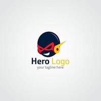 ilustración de diseño de vector de logotipo de héroe