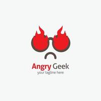 Geek logo vector design illustration