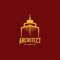 ilustración de diseño de vector de logotipo de arquitecto
