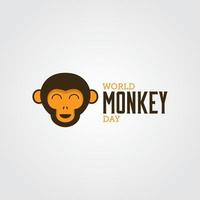 ilustración de diseño de vector de día mundial del mono