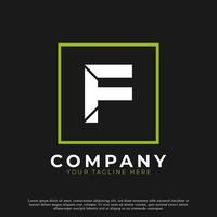 letra simple f dentro del logotipo cuadrado moderno. utilizable para logotipos comerciales y de marca. vector