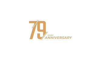 79 Year Anniversary Celebration Vector. Happy Anniversary Greeting Celebrates Template Design Illustration vector