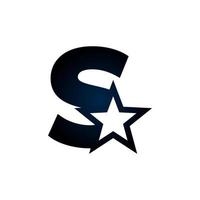 logotipo de la estrella de la letra s. utilizable para logotipos de ganador, premio y premium. vector