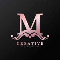 Luxury Logo Initial M Letter for Restaurant, Royalty, Boutique, Cafe, Hotel, Heraldic, Jewelry, Fashion and other vector illustration