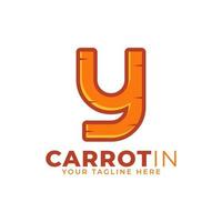 Initial Letter Y Carrot Logo Design Vector. Designed for Web Site Design, Logo, App, UI vector