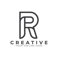 Initial Letter R line logo design. Geometric Line Style. Graphic alphabet symbol. Usable for Business and Branding Logos. Flat Vector Logo Design Ideas Template Element. Eps10 Vector