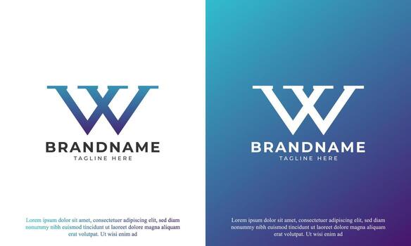 Simple Initial Monogram W X Logo Design Template Element vector