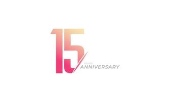 15 Year Anniversary Celebration Vector. Happy Anniversary Greeting Celebrates Template Design Illustration vector