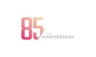 85 Year Anniversary Celebration Vector. Happy Anniversary Greeting Celebrates Template Design Illustration vector