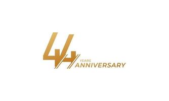 44 Year Anniversary Celebration Vector. Happy Anniversary Greeting Celebrates Template Design Illustration vector