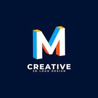 alfabeto del logotipo de la letra m. utilizable para logotipos comerciales y de marca. vector