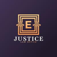 Law Firm Letter E Logo Design Template Element vector