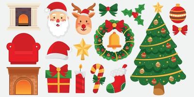 Classic Christmas Icon Set vector