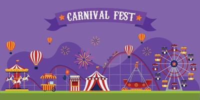 Carnival Fest Background B - Night Version vector