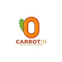 Initial Letter O Carrot Logo Design Vector. Designed for Web Site Design, Logo, App, UI vector