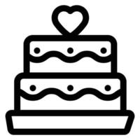 simple wedding cake vector icon, editable, 48 pixel